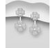 925 Sterling Silver Clover Jacket Earrings, Decorated with CZ Simulated Diamonds