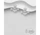 925 Sterling Silver Jacket Earrings, Decorated with CZ Simulated Diamonds