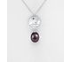 925 Sterling Silver Dolphin Necklace, Decorated with Freshwater Pearl, Shell and CZ Simulated Diamond